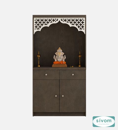 SIVOM Prime Home Temple/Pooja Unit/Home Mandir/ Engineered Wood Home Temple (Height: 148, Knock Down) - Image 5