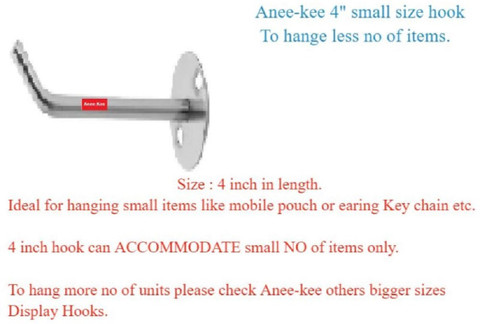 Anne-kee Inch length Display Hook Wall Mount Hanger for Showroom Mobile  Shop Hanger Hook Rail 15