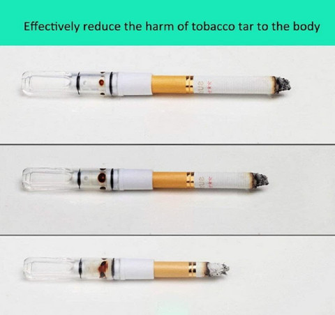 VIOVI 02 Pack (White) Cigarette Smoking Filter Reduce Tobacco Tar Cleanable  & Reusable Plastic Outside Fitting Hookah Mouth Tip Price in India