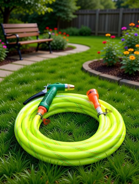 Mashki MASHKI (32.5 Feet) 1/2 Inch (12.5mm) 3 Layered Braided Water with Brass ...