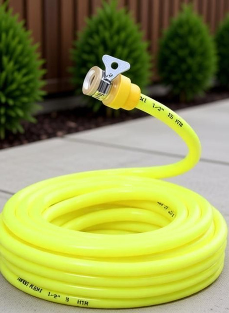 UGAOO Flexi Water Hose PVC Pipe with Leak-Proof Tap Adaptor (15 m