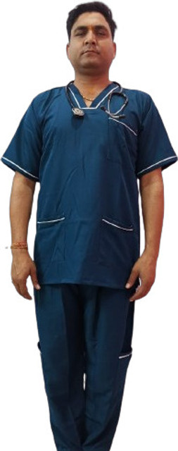 blue dress for baby girl Women's Medical Scrub Dress | Galaxy Blue main image 0