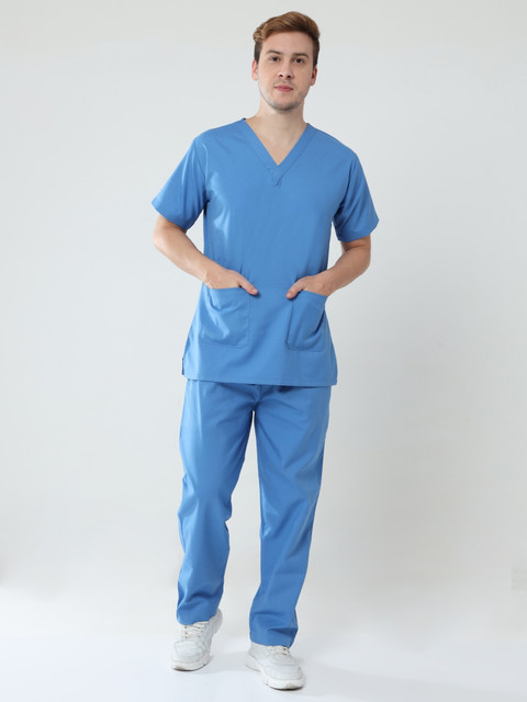 Deena Uniforms Classic Scrub Suit For Men Ideal for Doctors OT