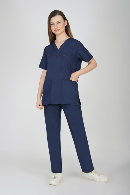 PRAGATI TRENDS Women Scrub Suit-Ideal for Doctors,Nurses,Dentists  Healthcare Professionals /L Gown Hospital Scrub