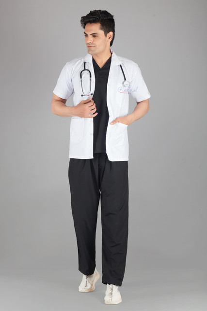 redowl Lab Coat Half Sleeve,Apron,Uniform For Doctor/Medical