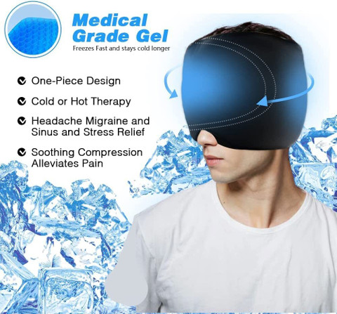 YCVARIYA Migraine Relief Cap Headache Relief Cap Hot Cold