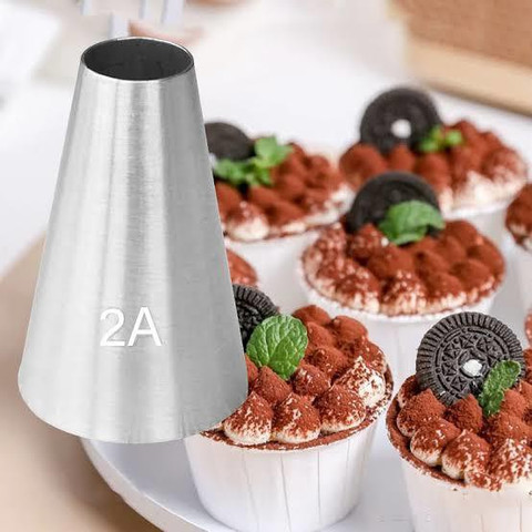 kyamison 2A Large Round Metal Cake Cream Decoration Tip Piping