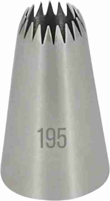 hussaini mart Stainless Steel Large Open Star Icing Nozzle 195 Tip