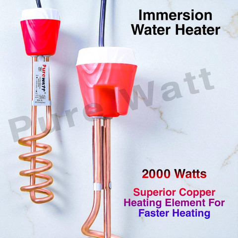Pure Watt SS021 Copper Water Heater For Home 2000 W Shock Proof