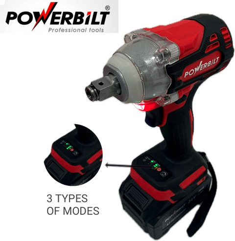 MPT PBT-CL-WR21V CORDLESS IMPACT WRENCH 330NM TORQUE 3300 RPM Power  Hand Tool Kit