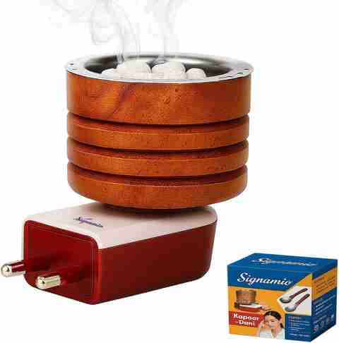 Signamio Electrical Camphor Diffuser, Burner,Kapoor Machine, Wooden ...
