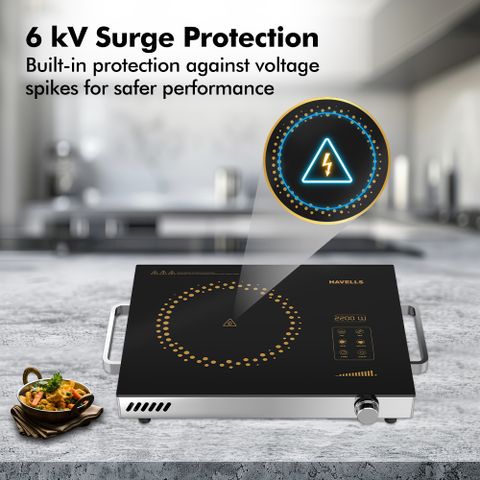 HAVELLS 2200W Radiant Cooktop Touch Panel Black - Image 7