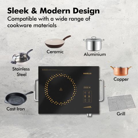 HAVELLS 2200W Radiant Cooktop Touch Panel Black - Image 8