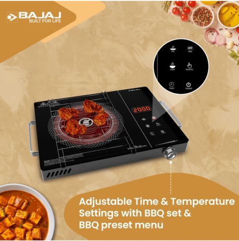 BAJAJ 2200 W Radiant Cooktop Touch Panel, Jog Dial (Black, White, Silver, IRX 220F INFRARED newtouch) - Image 7