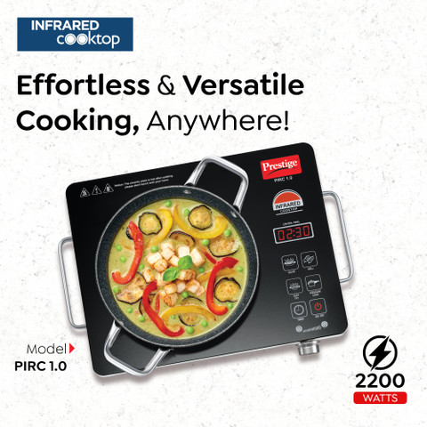 Prestige 2200 W Infrared Cooktop Touch Panel