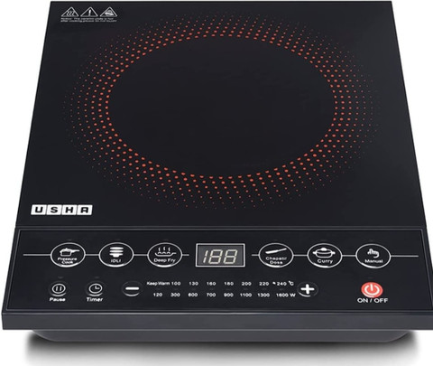 USHA 1600 W Induction Cooktop Push Button