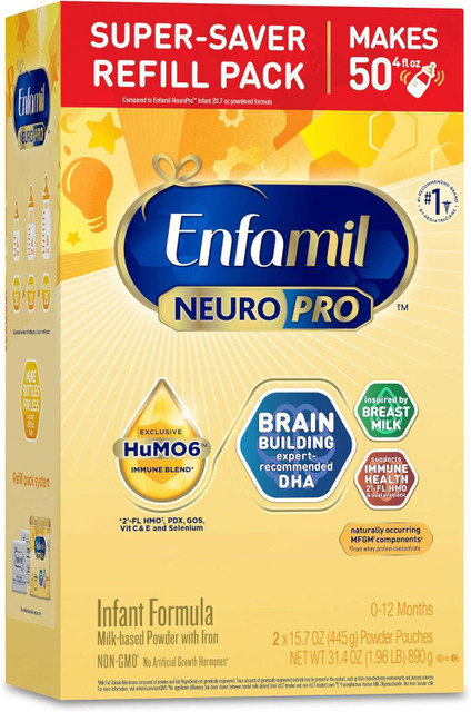 Enfamil NeuroPro Infant Milk Super-Saver Pack, DHA MFGM, USA-Made  Brain-Boost Formula