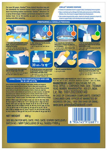 SIMILAC ADVANCE STAGE Price in India Buy SIMILAC ADVANCE STAGE