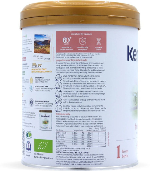 Kendamil Organic First Infant Organic Whole Milk Formula