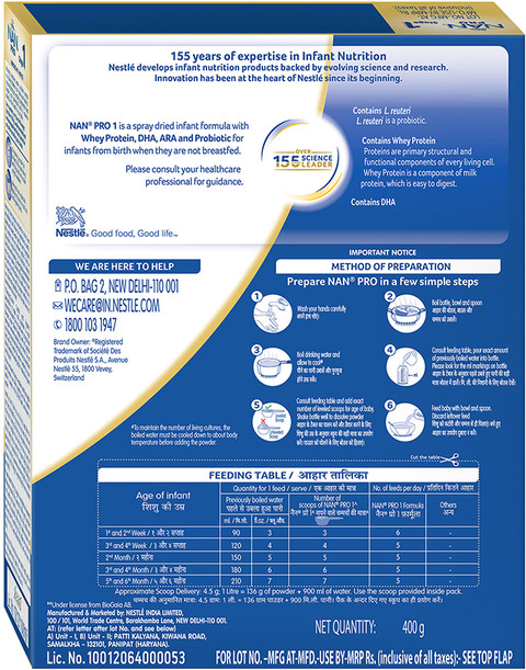 Nestle Nan Pro Infant Formula with Probiotic, Stage
