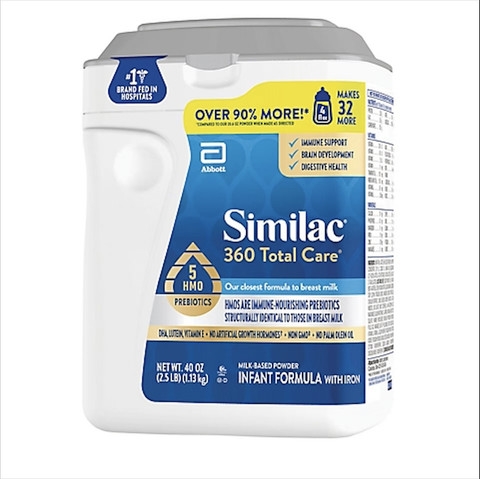 SIMILAC 360 Total Care Infant Formula Powder with Iron, 40 oz
