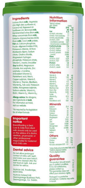 Cow Gate Infant Baby Milk Powder from Birth 800g Price in