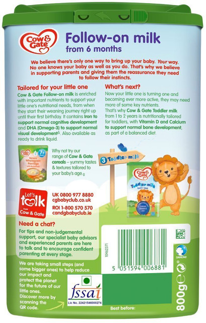 Cow Gate Follow-on Milk, UK made