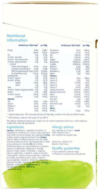 Hipp Organic Comfort Milk Combiotic from birth Price in India