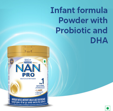 Nestle Nan Pro Infant Formula Powder Stage 1, Tin Pack Upto