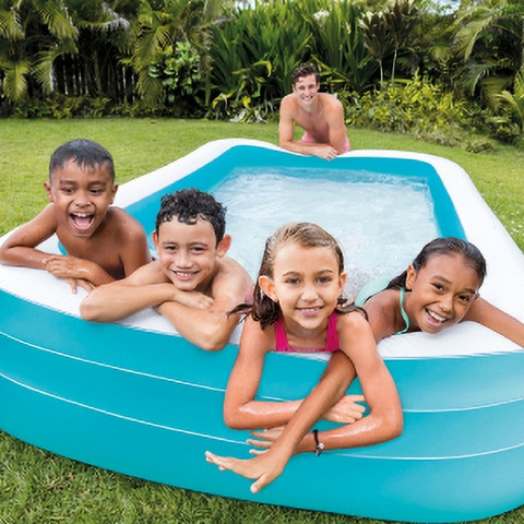 HornFlow Giant Bathtub Ring Inflatable Swimming Pool with Pump for  Kids/Adults Inflatable Swimming Pool