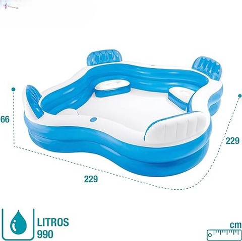 KinderTales Intex 56475 Big Portable Swimming Pool Family Lounge