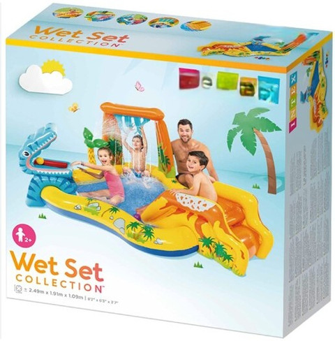 HornFlow Dinosaur (IND*18) Play Centre With Free Pump Inflatable