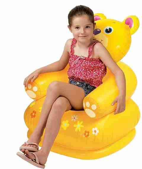 Sani International Teddy Bear Shape PVC Inflatable Chair with air