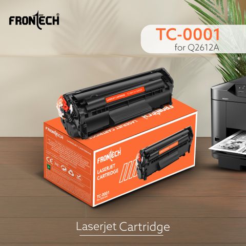 Frontech TC-0001 for Q2612A Cartridge suitable Black Ink Toner