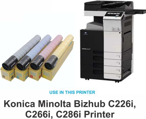Smart Toner Cartridge Bizhub C226i C266i C286i Printer Black + Tri ...