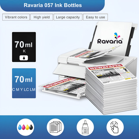Ravaria L8050, L18050 Printer Compatible Ink Bottle Black + Tri