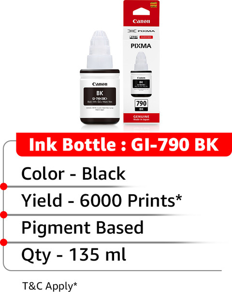 Canon PIXMA GI790 Black for G1010,G2000,G2010,G2012,G3000,G3010,G3012 ...
