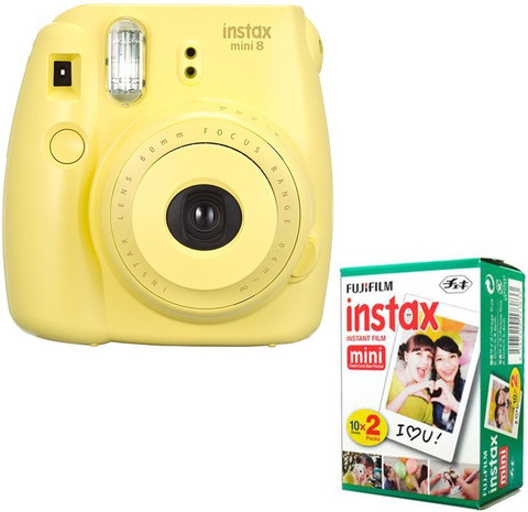 FUJIFILM instax Mini Yellow with 10x2 film) Instant Camera