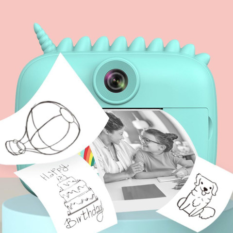 UnicornGlazz Mini Camera Instant Camera, 1080P Thermal Printing