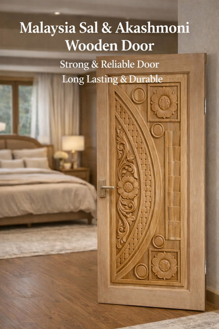MAA BASHUMATA Solid Sal+Akashmoni Wooden door / 75 x 32 x 1.50
