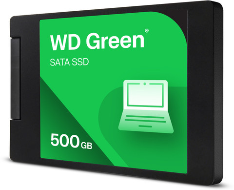 SanDisk WD Green SATA 500 GB Desktop, Laptop Green, Black SATA