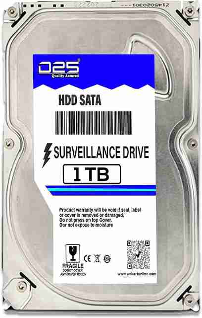 Camera Storage Disk D25 Video 1TB Surveillance Hard Disk for All CCTV Camera DVR 1 TB ...