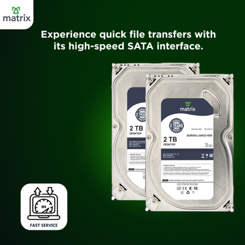 MATRIX HARD DISK DRIVE 2 TB 2 TB All in One PC's Multicolor SATA