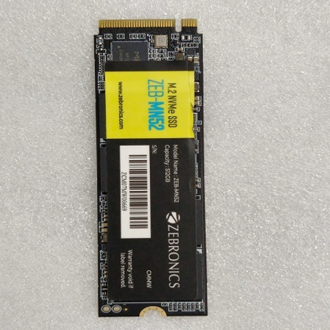 ZEBRONICS NVME 512 GB Desktop, Laptop Black M.2 Internal Solid