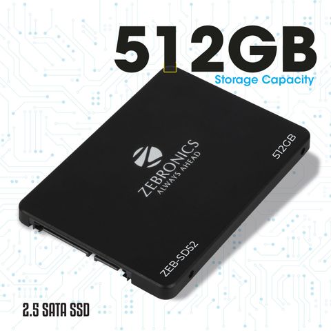 ZEBRONICS 2.5 SATA SSD 512 GB Desktop, Laptop, All in One PC's