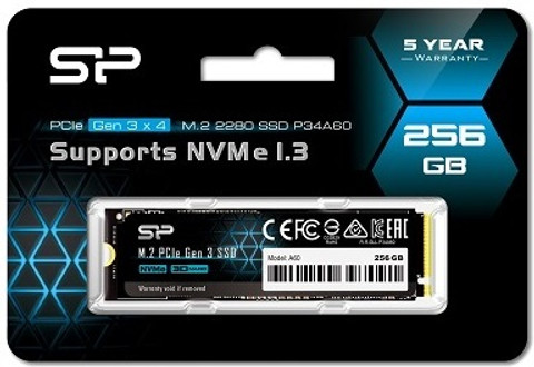 Silicon Power P34A60 256 GB Desktop, Laptop Black PCIe NVMe Internal Solid  State Drive (SSD) (SP256GBP34A60M28)