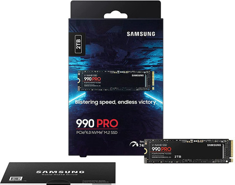 Samsung 990 PRO 2 TB Laptop, Desktop Black PCIe NVMe Internal