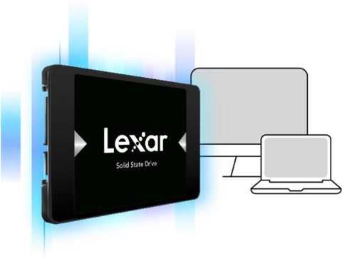 Lexar NS10 Lite 120 GB Laptop, Desktop Black SATA III Internal