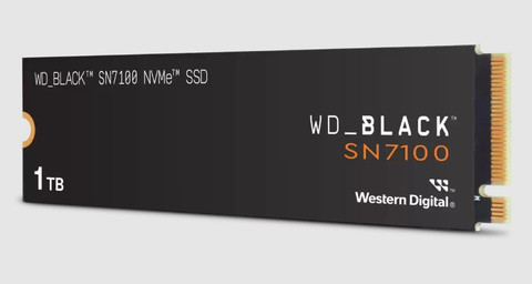 内蔵型SSD SSD WD_BLACK SN7100 1TB NVMe WD Black SN7100 NVMe 1 TB Desktop Black PCIe NVMe Internal Solid