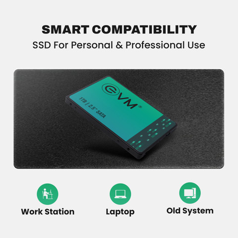 EVM 1TB SATA SSD TB All in One PC's, Desktop, Laptop Black SATA